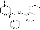 结构式 CAS# 71620-89-8, 瑞波西汀; (2R)-rel-2-[(R)-(2-乙氧基苯氧基)苯甲基]吗啉