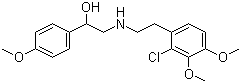 N-[2-羟基-2-(4-甲氧基苯基)乙基]-2-(2-氯-3,4-二甲氧基苯基)乙胺分子结构 (CAS 71636-38-9)