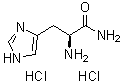 structure of CAS# 71666-95-0, L-Histidinamide dihydrochloride;(2S)-2-Amino-3-(1H-imidazol-4-yl)propanamide dihydrochloride