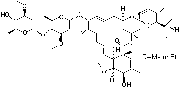 结构式 CAS# 71751-41-2, 阿维菌素