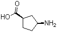 (1R,3S)-3-氨基环戊羧酸分子结构 (CAS 71830-08-5)