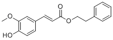 structure of CAS# 71835-85-3, Phenylethyl 3-methylcaffeate;2-phenylethyl (E)-3-(4-hydroxy-3-methoxyphenyl)prop-2-enoate