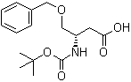(S)-4-苄氧基-3-(叔丁氧羰基氨基)丁酸分子结构 (CAS 718608-08-3)