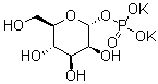 alpha-D-Mannopyranose 1-(dihydrogen phosphate) dipotassium salt molecular structure (CAS 71888-67-0)