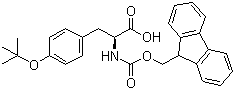 Fmoc-O-tert-butyl-L-tyrosine molecular structure (CAS 71989-38-3)