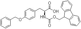 结构式 CAS# 71989-40-7, Fmoc-O-苄基-L-酪氨酸; N-芴甲氧羰基-O-苄基-L-酪氨酸