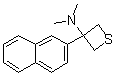 N,N-二甲基-3-(2-萘基)-3-硫杂环丁胺分子结构 (CAS 72000-05-6)