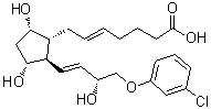 5,6-反式-(±)-氯前列醇分子结构 (CAS 72029-43-7)