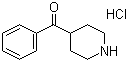4-苯甲酰哌啶盐酸盐分子结构 (CAS 72034-25-4)