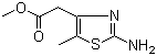 结构式 CAS# 72054-60-5, (2-氨基-5-甲基-1,3-噻唑-4-基)乙酸甲酯