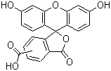 结构式 CAS# 72088-94-9, 5(6)-羧基荧光素