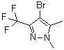 4-溴-1,5-二甲基-3-(三氟甲基)-1H-吡唑分子结构 (CAS 721402-02-4)