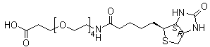 21-[(3aS,4S,6aR)-Hexahydro-2-oxo-1H-thieno[3,4-d]imidazol-4-yl]-17-oxo-4,7,10,13-tetraoxa-16-azaheneicosanoic acid molecular structure (CAS 721431-18-1)