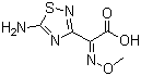 2-(5-Amino-1,2,4-thiadiazol-3-yl)-2-(methoxyimino)acetic acid  molecular structure (CAS 72217-12-0)