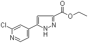 5-(2-氯-4-吡啶基)-1H-吡唑-3-羧酸乙酯分子结构 (CAS 723339-30-8)