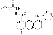 (19alpha)-16,17-Didehydro-19-methyl-oxayohimban-16-carboxylic acid 2-(ethoxycarbonyl)hydrazide molecular structure (CAS 72442-34-3)