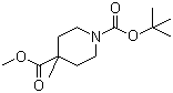 1-Boc-4-methylpiperidine-4-carboxylic acid methyl ester molecular structure (CAS 724790-59-4)