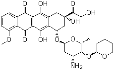 吡柔比星分子结构 (CAS 72496-41-4)