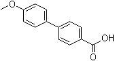 structure of CAS# 725-14-4, 4'-Methoxy-[1,1'-biphenyl]-4-carboxylic acid;4-(4-Methoxyphenyl)benzoic acid; 4'-Methoxy-4-biphenylcarboxylic acid