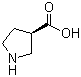 (R)-Pyrrolidine-3-carboxylic acid molecular structure (CAS 72580-54-2)
