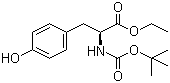 structure of CAS# 72594-77-5, Boc-L-Tyrosine ethyl ester;N-tert-Butoxycarbonyl-L-tyrosine ethyl ester