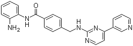 structure of CAS# 726169-73-9, N-(2-Aminophenyl)-4-([[4-(pyridin-3-yl)pyrimidin-2-yl]amino]methyl)benzamide