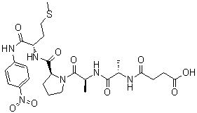 N-(3-Carboxy-1-oxopropyl)-L-alanyl-L-alanyl-L-prolyl-N-(4-nitrophenyl)-L-methioninamide molecular structure (CAS 72682-73-6)