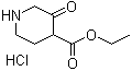 结构式 CAS# 72738-09-1, 3-氧代-4-哌啶羧酸乙酯盐酸盐