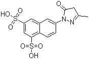 6-(4,5-二氢-3-甲基-5-氧代-1H-吡唑-1-基)-1,3-萘二磺酸分子结构 (CAS 7277-87-4)