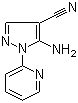 结构式 CAS# 72816-14-9, 5-氨基-1-(2-吡啶基)-1H-吡唑-4-甲腈