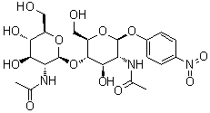 对硝基苯基-beta-N,N'-二乙酰基壳二糖苷分子结构 (CAS 7284-16-4)