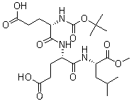 N-[(tert-Butoxy)carbonyl]-L-alpha-glutamyl-L-alpha-glutamyl-L-leucine 3-methyl ester molecular structure (CAS 72903-33-4)