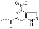 结构式 CAS# 72922-61-3, 4-硝基-1H-吲唑-6-羧酸甲酯