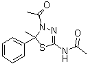 structure of CAS# 72926-24-0, N-(4-Acetyl-4,5-dihydro-5-methyl-5-phenyl-1,3,4-thiadiazol-2-yl)acetamide;K 858