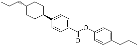 trans-4-(4-Propylcyclohexyl)benzoic acid 4-propylphenyl ester molecular structure (CAS 72928-02-0)