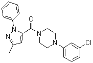 [4-(3-Chlorophenyl)piperazin-1-yl](5-methyl-2-phenyl-2H-pyrazol-3-yl)methanone molecular structure (CAS 729605-21-4)