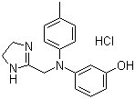 结构式 CAS# 73-05-2, 盐酸酚妥拉明; 3-[4,5-二氢-1H-咪唑-2-基甲基-(4-甲基苯基)氨基]苯酚