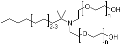 乙氧基化 C12-C14 叔烷基胺分子结构 (CAS 73138-27-9)