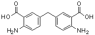 二(4-氨基-3-羧基苯基)甲烷分子结构 (CAS 7330-46-3)