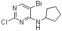 结构式 CAS# 733039-20-8, 5-溴-2-氯-4-(环戊基氨基)嘧啶