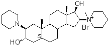 structure of CAS# 73319-30-9, Vecuronium Bromide Related Compound C;1-[(2beta,3alpha,5alpha,16beta,17beta)-3,17-Dihydroxy-2-(1-piperidinyl)androstan-16-yl]-1-methylpiperidinium bromide; Org 7402