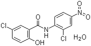 5-氯-N-(2-氯-4-硝基苯基)-2-羟基苯甲酰胺一水合物分子结构 (CAS 73360-56-2)