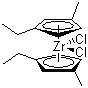 Bis(1-ethyl-3-methylcyclopentadienyl)zirconium dichloride molecular structure (CAS 73364-11-1)