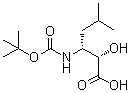 structure of CAS# 73397-25-8, (2S,3R)-3-[[(1,1-Dimethylethoxy)carbonyl]amino]-2-hydroxy-5-methylhexanoic acid