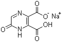 structure of CAS# 73403-49-3, 6-Oxo-1,6-dihydropyrazine-2,3-dicarboxylic acid monosodium salt