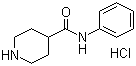 结构式 CAS# 73415-85-7, N-苯基-4-哌啶甲酰胺盐酸盐