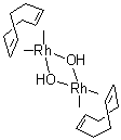 structure of CAS# 73468-85-6, Hydroxy(cyclooctadiene)rhodium dimer;(1,5-Cyclooctadiene)hydroxyrhodium dimer; (Cyclooctadiene)rhodium hydroxide dimer; Bis(((1,5-cyclooctadiene)(mu-hydroxo)rhodium)); Bis((1,2,5,6-eta)-1,5-cyclooctadiene)di-mu-hydroxydirhodium; Bis((1,5-cyclooctadiene)(hydroxo)rhodium); Bis((1,5-cyclooctadiene)(mu2-hydroxo)rhodium); Bis(cyclooctadiene)dihydroxodirhodium; Bis(cyclooctadiene)dihydroxydirhodium; Bis[(1,5-cyclooctadiene)(hydroxy)rhodium]; Bis[(1,5-cyclooctadiene)-mu-hydroxyrhodium]