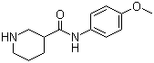 N-(4-甲氧基苯基)哌啶-3-甲酰胺分子结构 (CAS 735262-21-2)