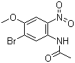 结构式 CAS# 7357-66-6, N-(5-溴-4-甲氧基-2-硝基苯基)乙酰胺