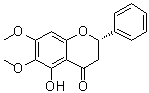 (2S)-2,3-二氢-5-羟基-6,7-二甲氧基-2-苯基-4H-1-苯并吡喃-4-酮分子结构 (CAS 73695-94-0)